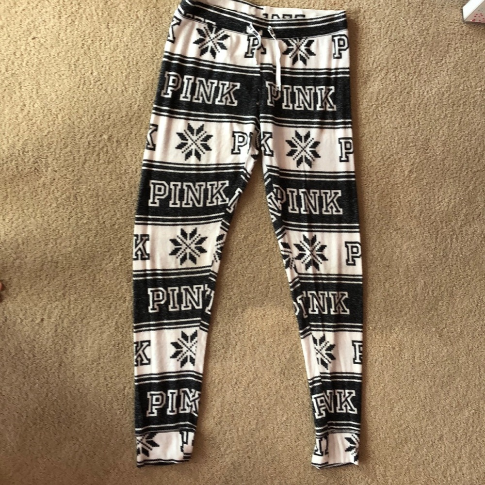 PINK Snowflake Pajama Pants